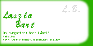 laszlo bart business card